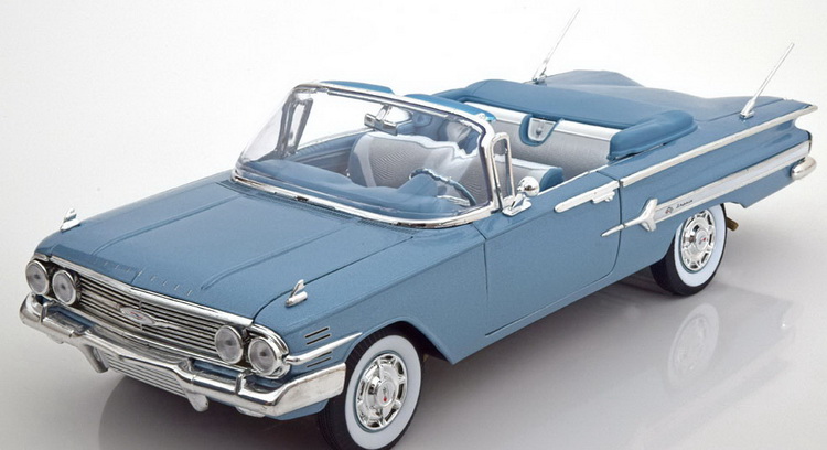 chevrolet impala cabrio - light blue W19864WB Модель 1:18