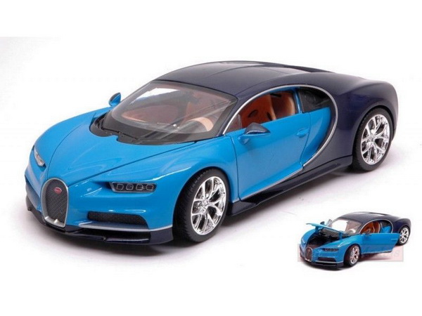 Bugatti Chiron - 2-tones blue 24077BL Модель 1:24