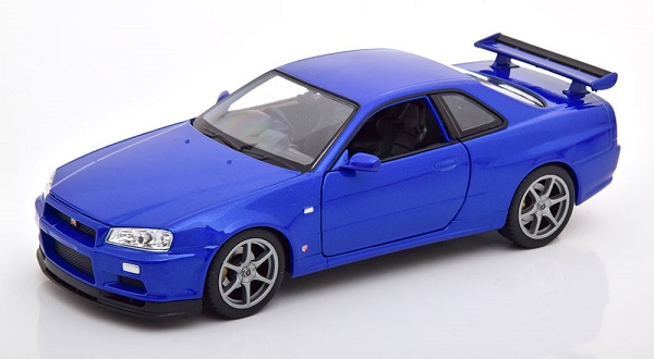 Модель 1:24 Nissan Skyline GT-R R34 blue