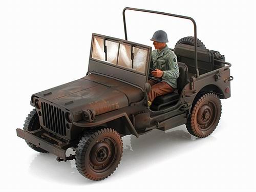 Модель 1:18 Willys 1/4 Ton Army Truck - Weathered w/ Figure