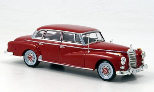 mercedes-benz 300 d limousine - dark red 147358 Модель 1:43