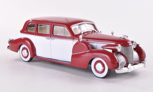 cadillac series 75 fleetwood v8 sedan - dark red/white WB022 Модель 1:43