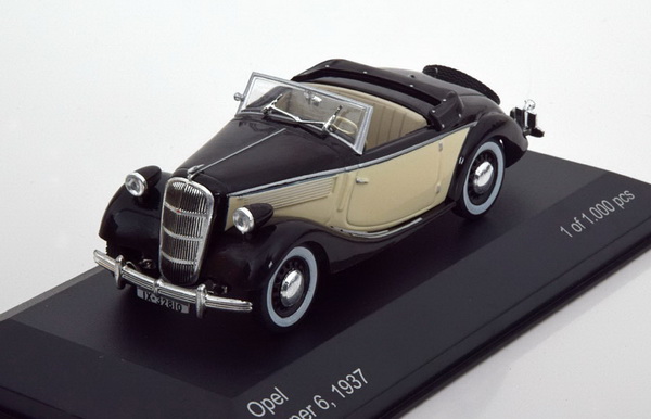 Модель 1:43 Opel Super 6 Convertible - black/beige (L.E.1000pcs)
