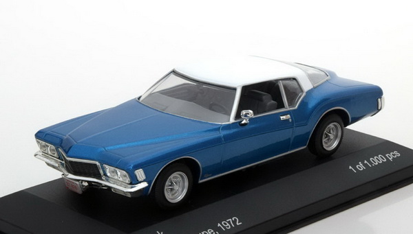buick riviera coupe 1972 metallic blue/white WB199 Модель 1 43