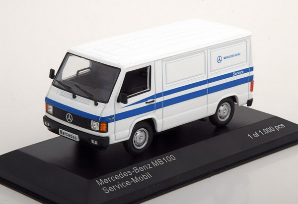Модель 1:43 Mercedes-Benz MB100 Van «Mercedes-Benz Service» - white/blue (L.E.1000pcs)