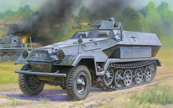 Немецкий бронетранспортер "Ханомаг" sd.kfz 251/1 ausf.b Z3572 Модель 1:35