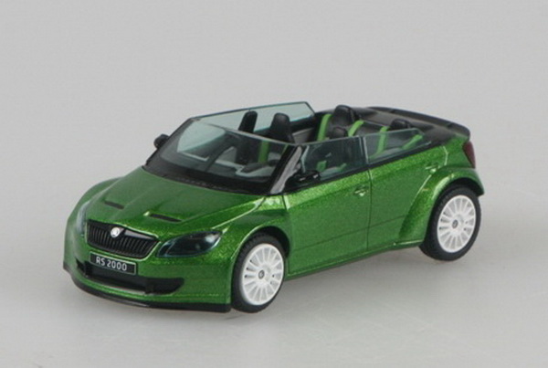 Skoda Fabia RS2000 Concept Car - rally green met 804QA Модель 1:43