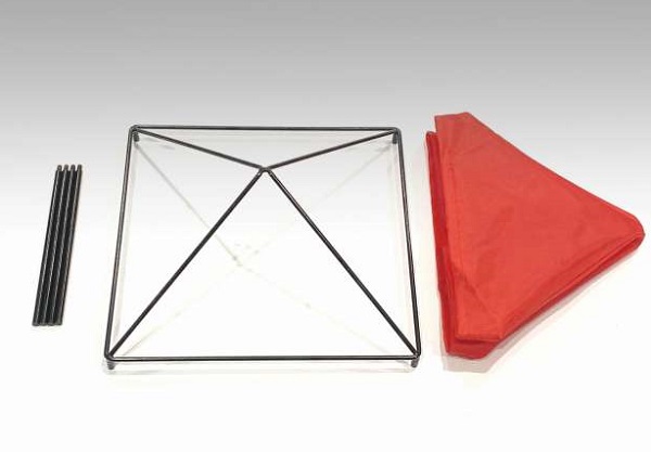 ACCESSORIES CANOPY SET WITH FRAME AND COVER, RED BLACK