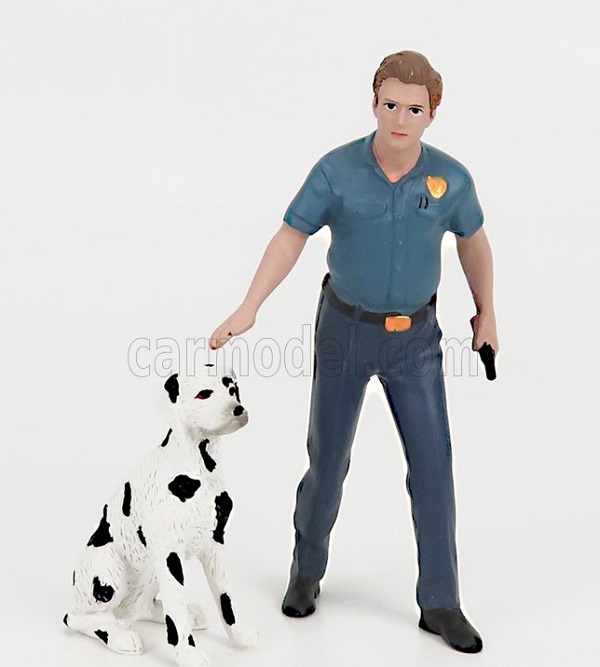 FIGURES FIREFIGHTERS - FIRE DOG TRAINING, 2 TONE BLUE