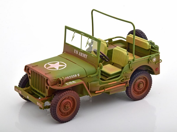 Модель 1:18 Willys Jeep US Army - Dirty Version