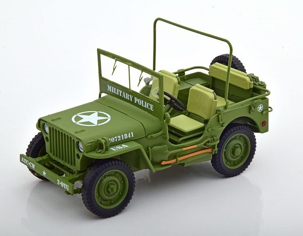 Модель 1:18 Willys Jeep Military Police - olive-green