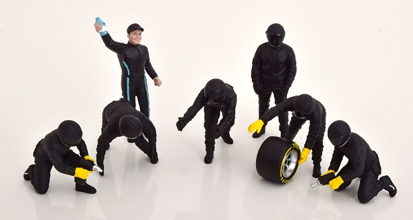 Модель 1:18 Набор фигурок Pit Crew Set 3 7 figurines