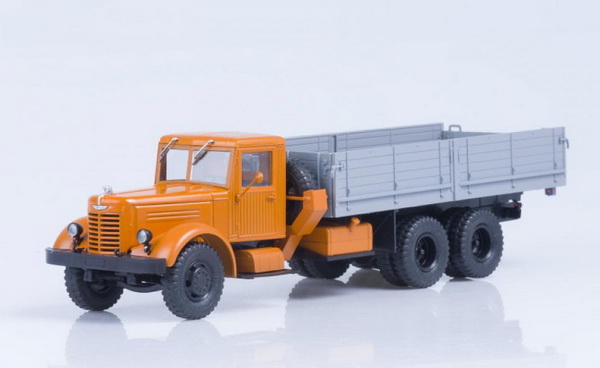ЯАЗ-210 бортовой - оранжевый/серый 100282 Модель 1:43