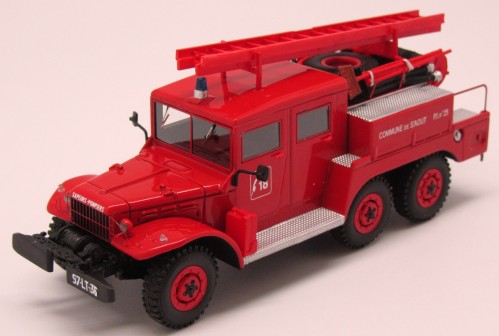 Модель 1:43 Dodge WC63 1-1/2t Truck 6X6 Double Cabine Sapeurs Pompiers COMMUNE SAINT AOUT