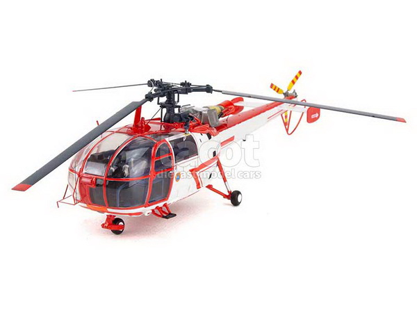 Alouette 3 Hélico Sécurité Civile White/Red ALERTE088A Модель 1:43