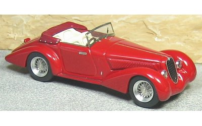 alfa romeo 8c 2900b cabrio pininfarina - red AM43_233 Модель 1:43