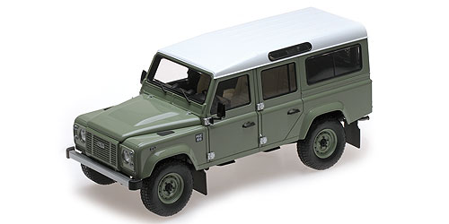 Land Rover Defender 110 HERITAGE EDITION - green/white ALM810307 Модель 1:18