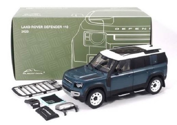 Модель 1:18 Land Rover Defender 110 - blue/white