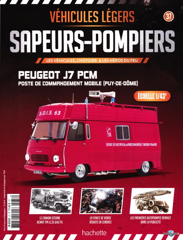 Модель 1:43 Peugeot J7 PCM - Poste de commandement mobile (Puy-de-Dôme)