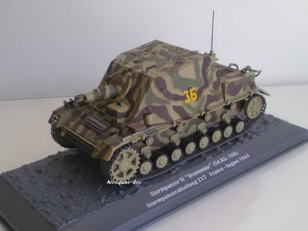 Модель 1:43 Sturmpanzer IV Sd.Kfz.166 - серия «Chars de Combat de la Seconde Guerre Mondiale» №13 (с журналом)