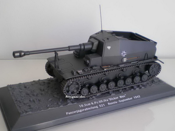Модель 1:43 10.5 cm K.Pz.Sfl.IVa «Dicker Max» - серия «Chars de Combat de la Seconde Guerre Mondiale» №17 (с журналом)