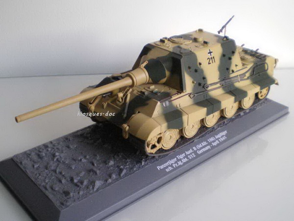 Модель 1:43 Panzerjäger Tiger Ausf.B - серия «Chars de Combat de la Seconde Guerre Mondiale» №4 (с журналом)