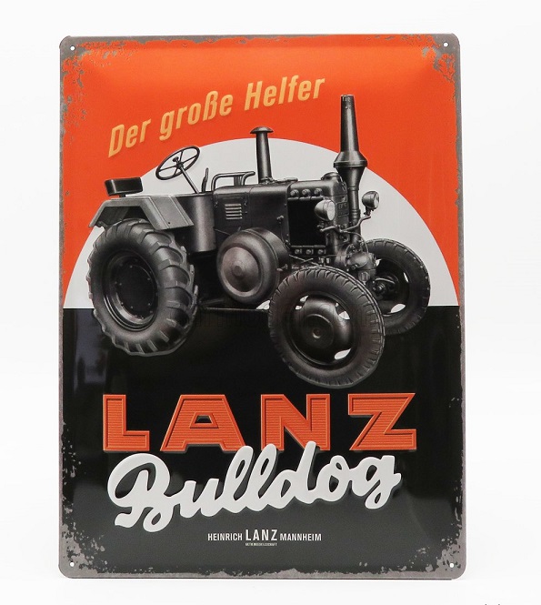 3D Metal Plate - LANZ Bulldog (Largh.Width cm.30 X Alt.Height cm.40) 3D23236 Модель 1:1