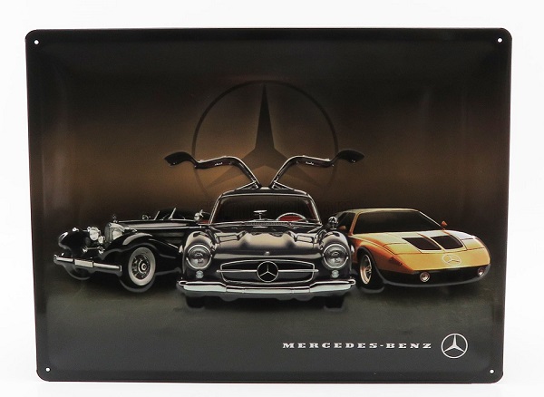 3D Metal Plate - Mercedes-Benz 3 Generation (Largh.Width cm.40 X Alt.Height cm.30)
