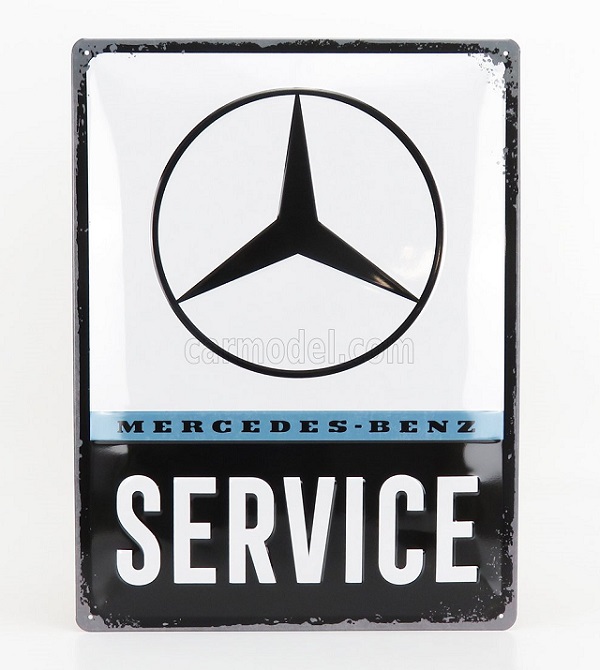 3D Metal Plate - Mercedes-Benz Service (Largh.Width cm.30 X Alt.Height cm.40) 3D23253 Модель 1:1