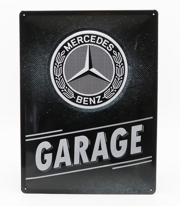 Модель 1:1 3D Metal Plate - Mercedes-Benz Garage (Largh.Width cm.30 X Alt.Height cm.40)