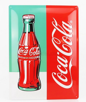 3d metal plate - coca-cola bottle limited (cm.30 x alt.height cm.40) 3D63324 Модель 1:1
