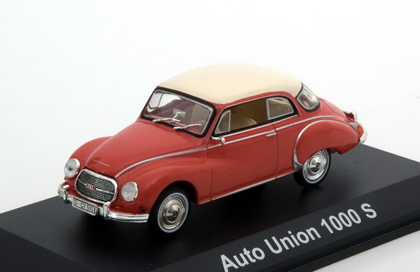 auto union 1000 s coupe de luxe - light red/beige A71134 Модель 1:43