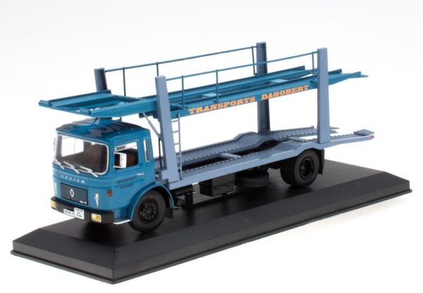 Модель 1:43 Saviem SM 10 Camion Porte Voitures Transports Dagobert - blue