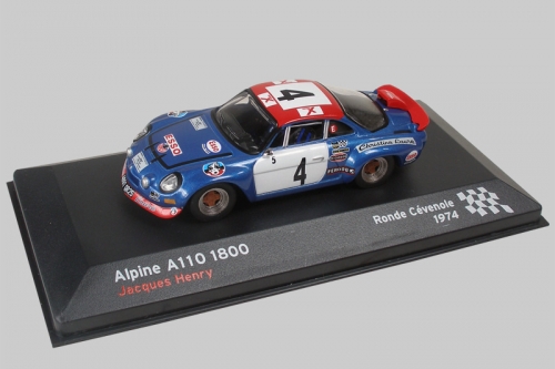 Модель 1:43 AlpineA110 1800 HENRY Jacques Ronde Cevenole 1974