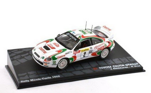 Модель 1:43 Toyota Celica GT-4 №2 «Castrol» 3rd Rally Monte-Carlo (Juha Matti Pellervo Kankkunen - Nicky Grist)
