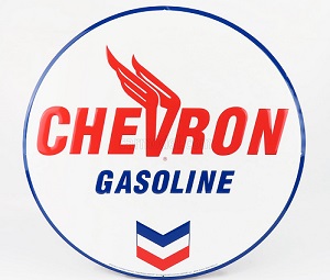 metal round plate - chevron gasoline (diameter cm.60) B24RD04 Модель 1:1