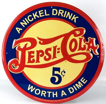 Модель 1:1 Metal Round Plate - Pepsi-Cola (DIAMETER cm.60)