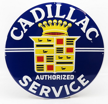 Metal Round Plate - Cadillac SERVICE (DIAMETER cm.60)