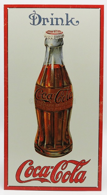 metal plate - «coca-cola» bottle 1915 (largh.width cm.32 x alt.height cm.41) D1210 Модель 1:1