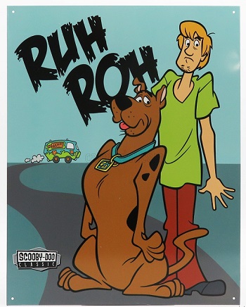 Metal Plate - Scooby-Doo (Largh.Width cm.32 X Alt.Height cm.41)