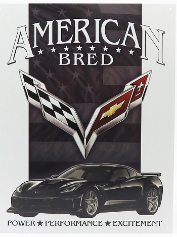 metal plate - corvette american bred (largh.width cm.32 x alt.height cm.41) D2369 Модель 1:1