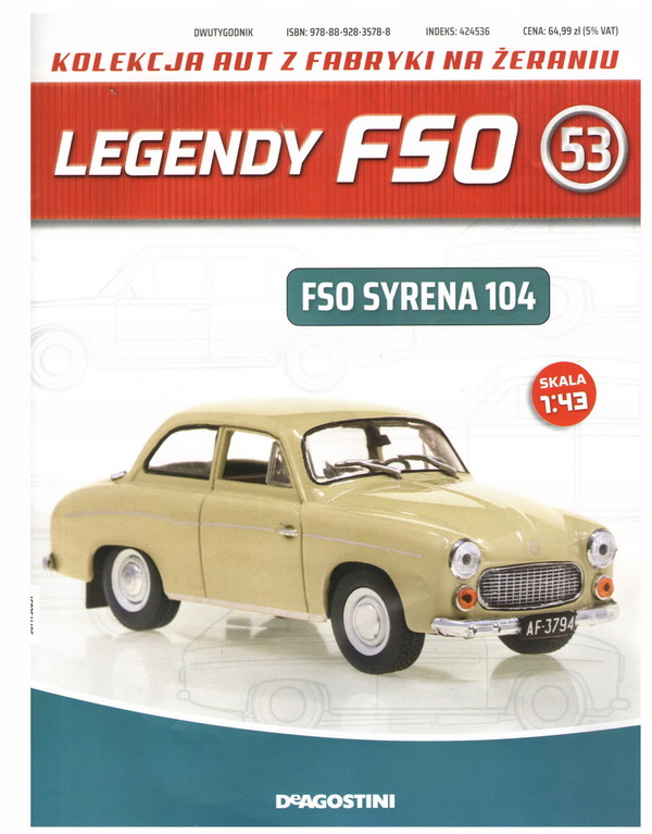 FSO Syrena 104, Kultowe Legendy FSO 53 KULF053 Модель 1:43