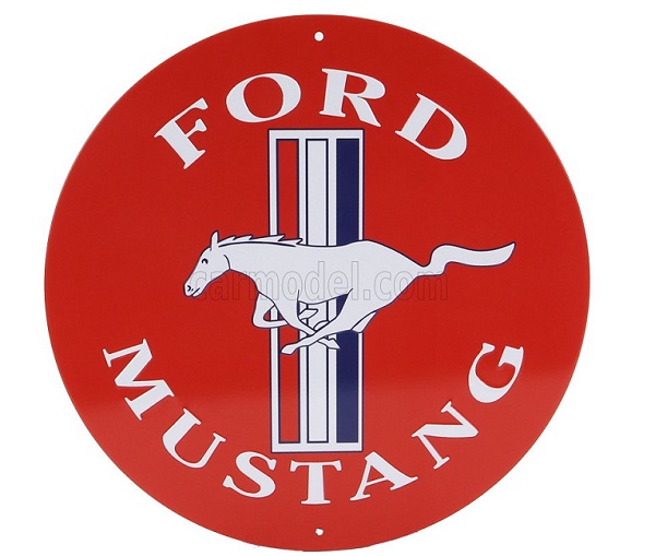 ACCESSORIES Metal Round Plate - Ford Mustang