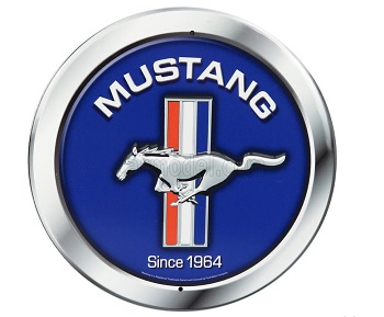 Модель 1:1 Metal Plate - Ford Mustang ROUND SING SINCE (DIAMETER cm.30)