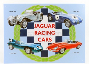 metal plate - jaguar racing (cm.40 x alt.height cm.30) T141 Модель 1:1