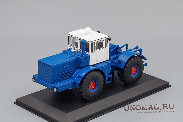 Модель 1:43 К-701 Кировец, Тракторы 97, синий / белый