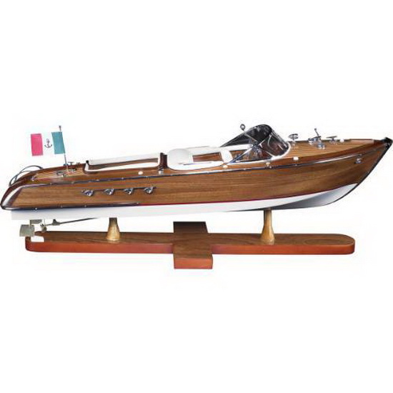 Модель 1:12 Скоростной катер Aquarama (размер модели 64 x 20 x 19 cm; дерево/металл/кожа)