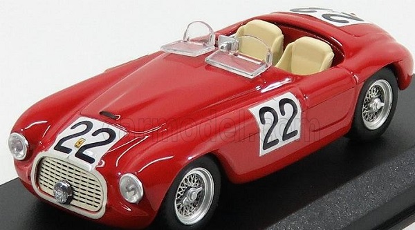 FERRARI 166mm 2.0l V12 Spider Team Peter Mitchell-thomson N22 Winner 24h Le Mans (1949) L.Chinetti - L.Selsdson, red
