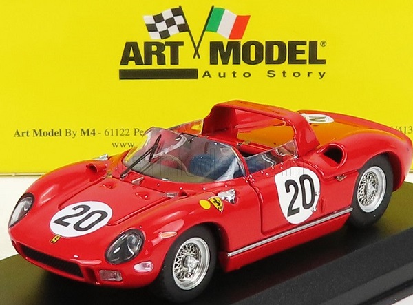 FERRARI 275p Spider 3.3l V12 Team Ferrari Spa Sefac N20 Winner 24h Le Mans (1964) N.Vaccarella - J.Guichet, Red ART154/2 Модель 1:43