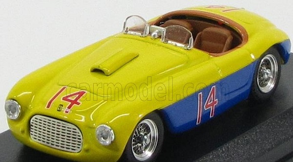 FERRARI 166mm Spider N14 Winner Mar De Plata (1950) C.Menditeguy, Yellow Blue